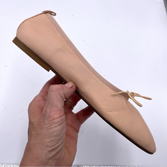 NEW Everlane Pink Italian Leather The Day Tie Ballet Flat in Size 6 - Picture 9 of 15